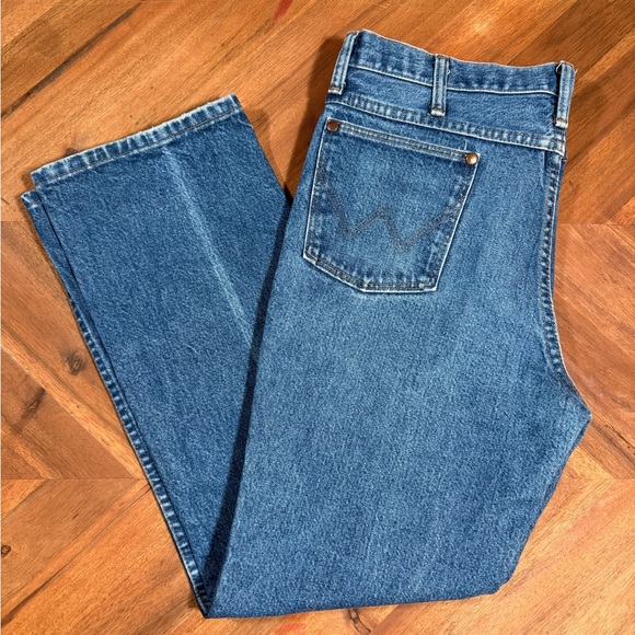 Wrangler 936DEN Jeans Made in USA 36x30 90s Rigid Denim Cowboy Fit - Picture 3 of 6